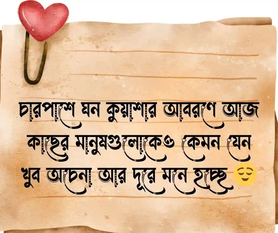 কুয়াশা নিয়ে ক্যাপশন