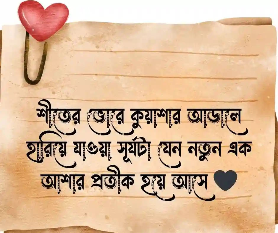 কুয়াশা শীত নিয়ে ক্যাপশন