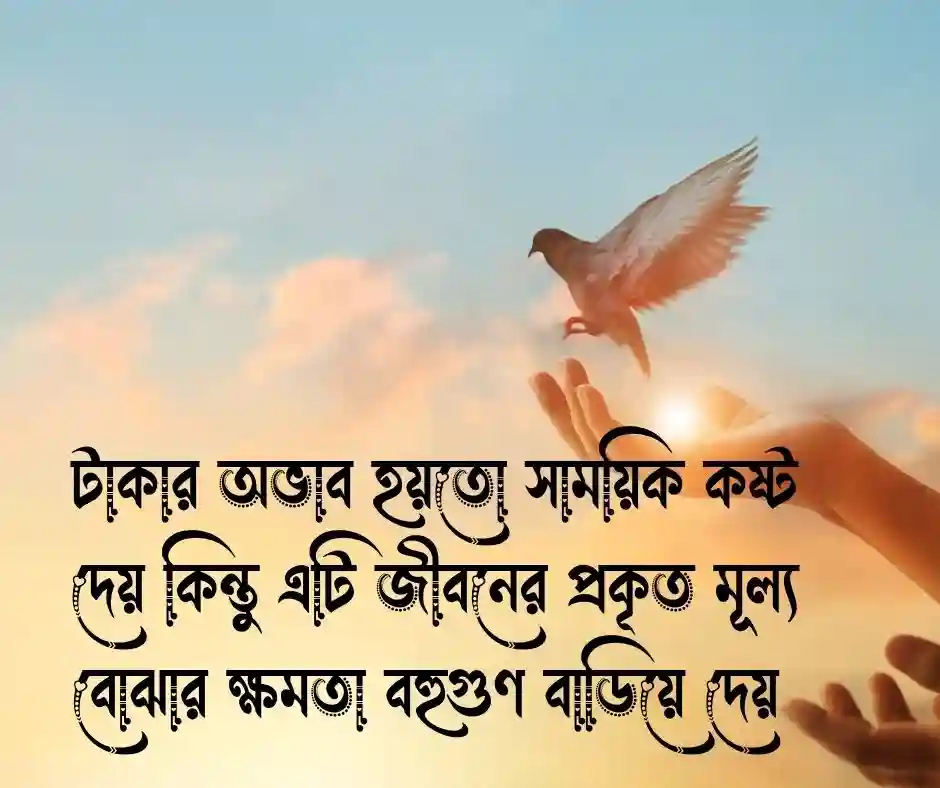 টাকার অভাব নিয়ে উক্তি