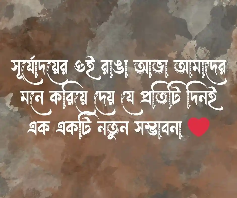 নতুন ভোরের আলো নিয়ে উক্তি