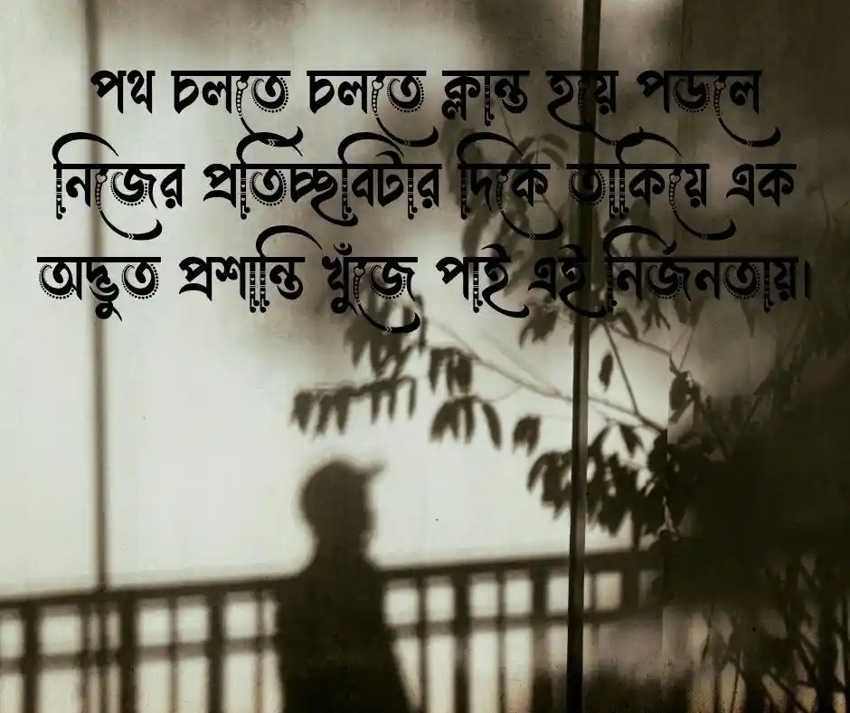 নিজের ছায়া নিয়ে ক্যাপশন