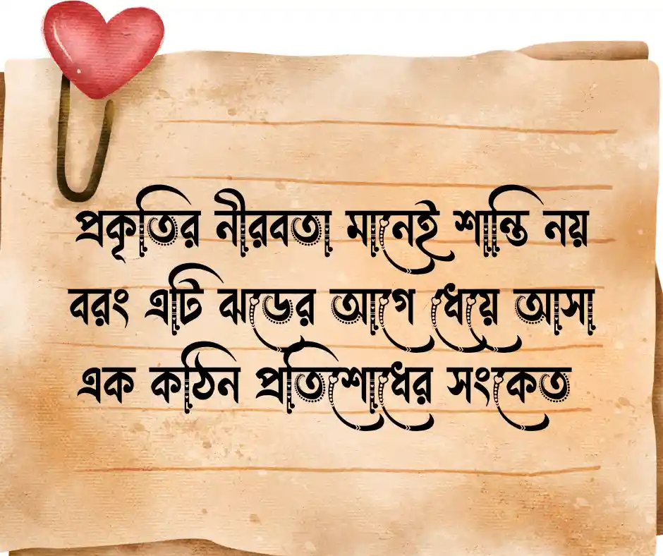 প্রকৃতির প্রতিশোধ নিয়ে উক্তি