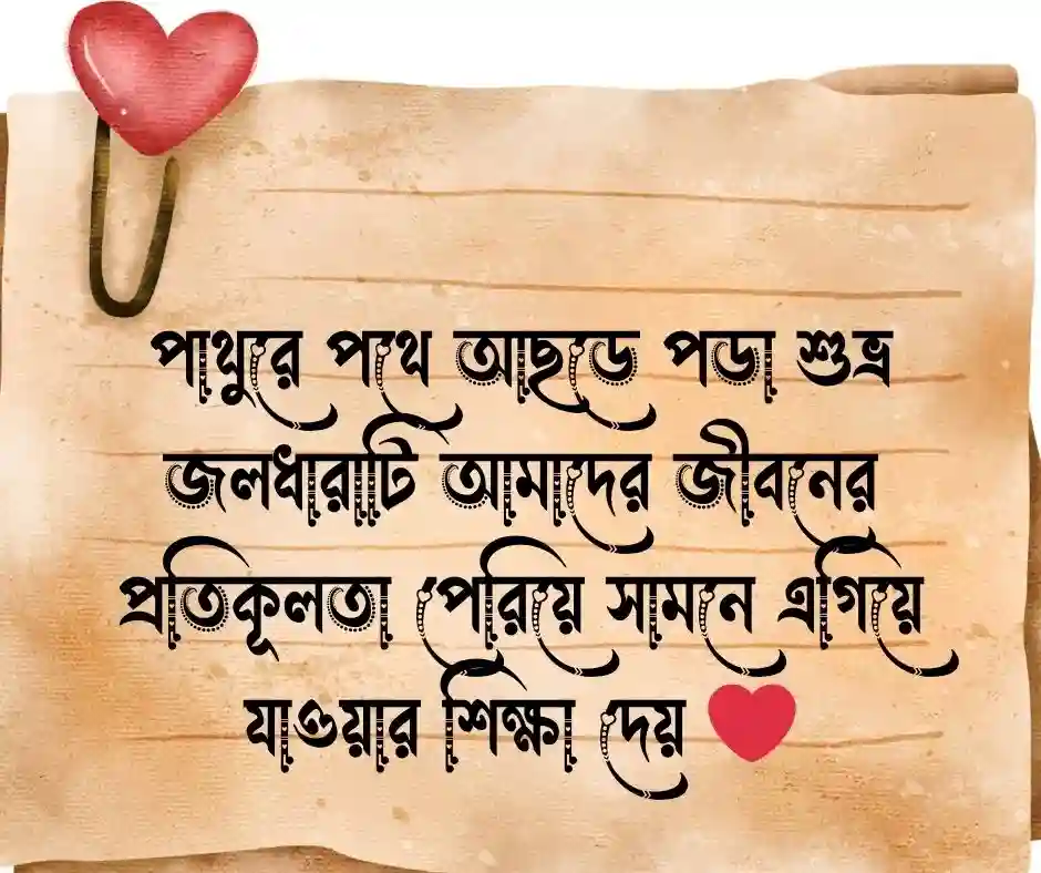 প্রকৃতি ঝর্ণা নিয়ে ক্যাপশন