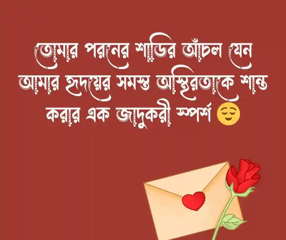 শাড়ি নিয়ে রোমান্টিক ক্যাপশন