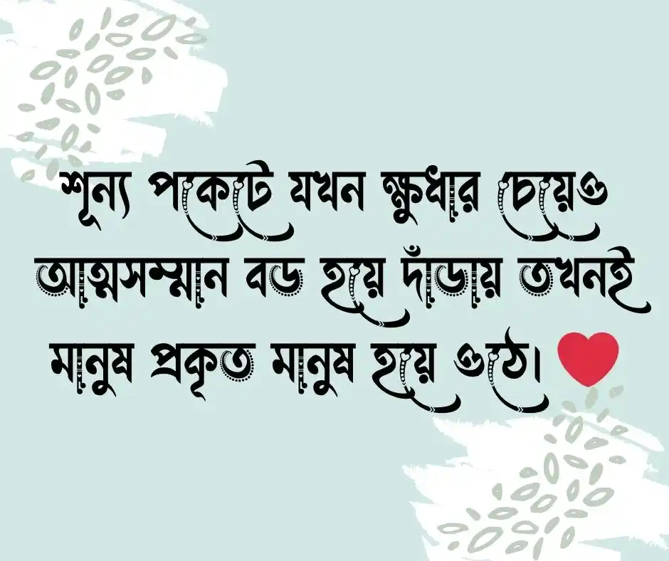 শূন্য পকেট নিয়ে উক্তি.