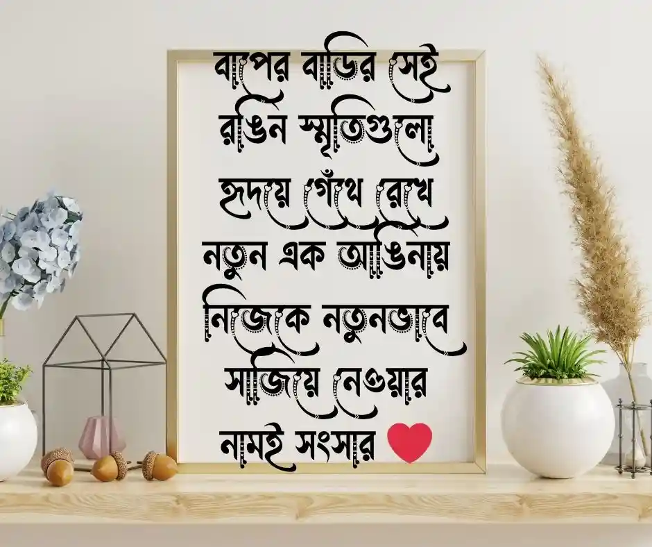 শ্বশুর বাড়ি নিয়ে ক্যাপশন