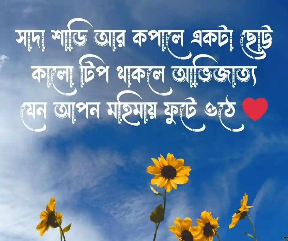 সাদা শাড়ি নিয়ে ক্যাপশন