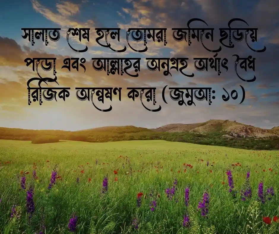 হালাল উপার্জন নিয়ে কোরআনের আয়াত