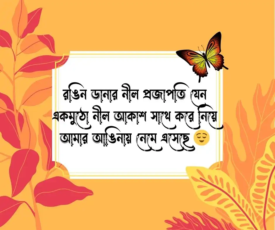 নীল প্রজাপতি নিয়ে ক্যাপশন