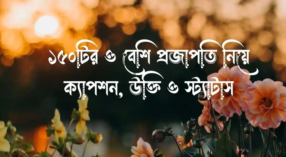১৫০টির ও বেশি প্রজাপতি নিয়ে ক্যাপশন, উক্তি ও স্ট্যাটাস