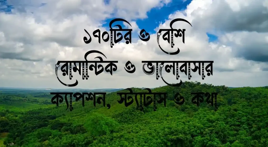 ১৭০টির ও বেশি রোমান্টিক ও ভালোবাসার ক্যাপশন, স্ট্যাটাস ও কথা