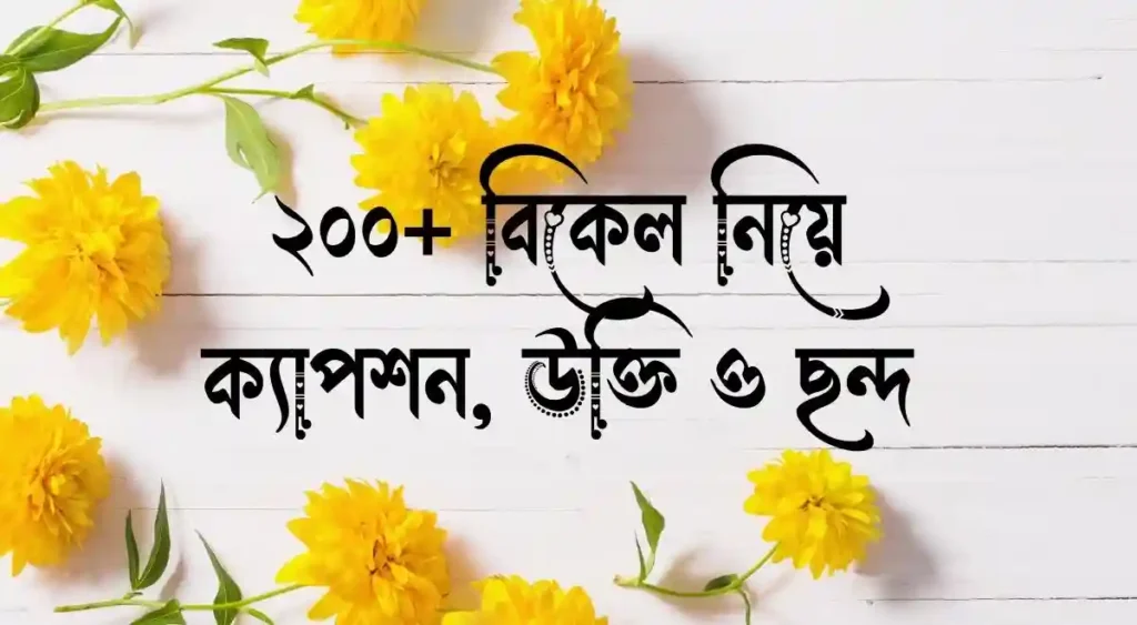 ২০০+ বিকেল নিয়ে ক্যাপশন, উক্তি ও ছন্দ