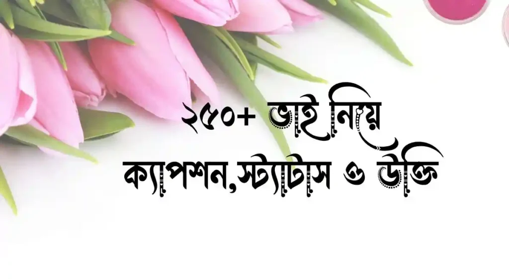 ২৫০+ ভাই নিয়ে ক্যাপশন,স্ট্যাটাস ও উক্তি