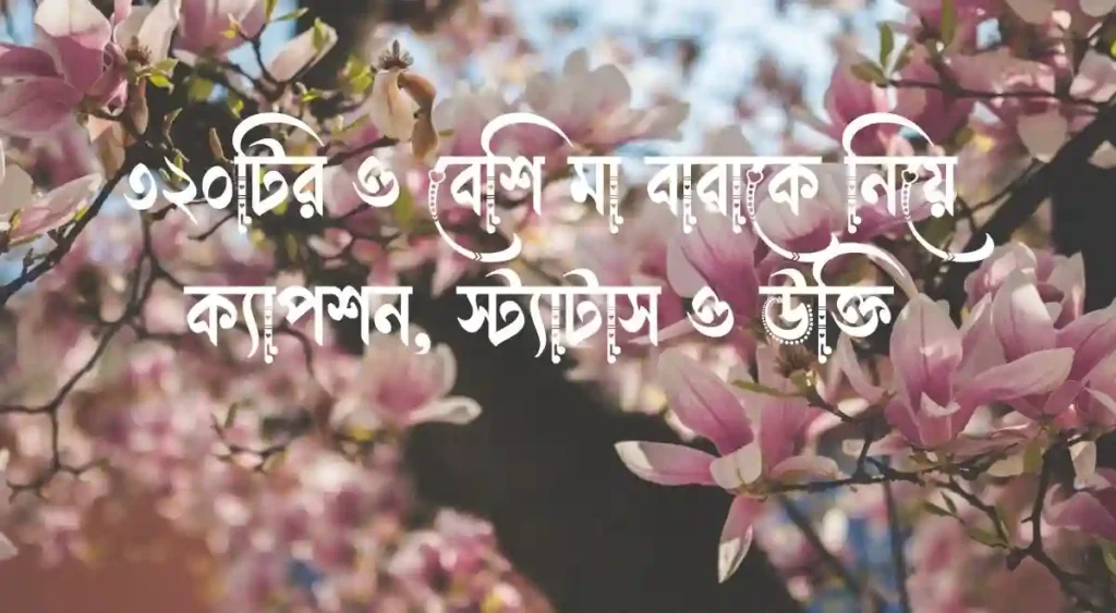 ৩২০টির ও বেশি মা বাবাকে নিয়ে ক্যাপশন, স্ট্যাটাস ও উক্তি