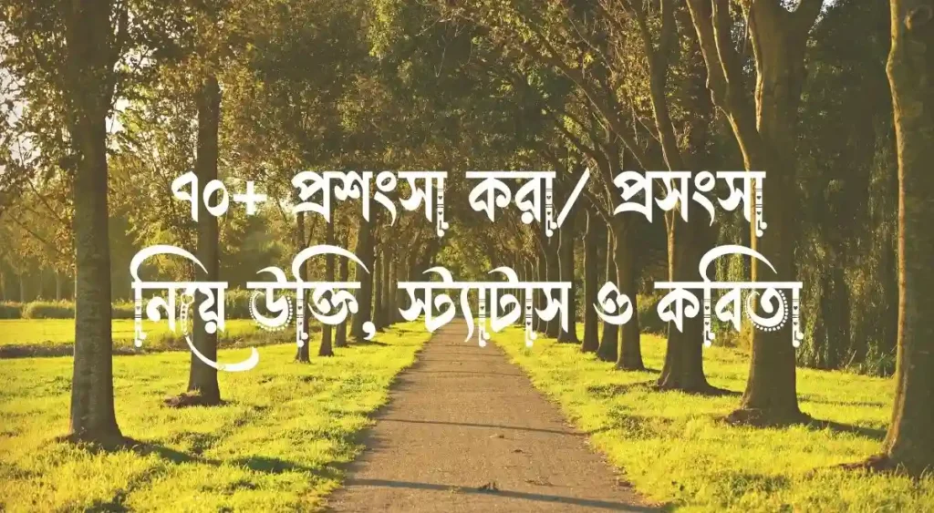 ৭০+ প্রশংসা করা প্রসংসা নিয়ে উক্তি, স্ট্যাটাস ও কবিতা