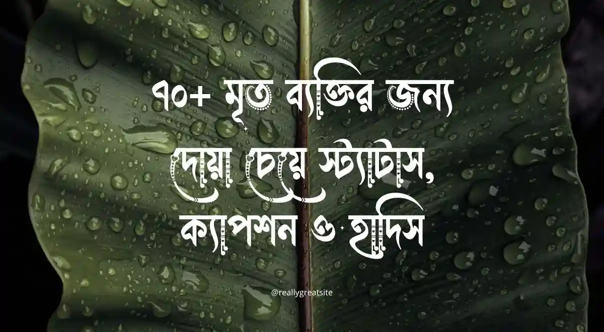 ৭০+ মৃত ব্যক্তির জন্য দোয়া চেয়ে স্ট্যাটাস, ক্যাপশন ও হাদিস