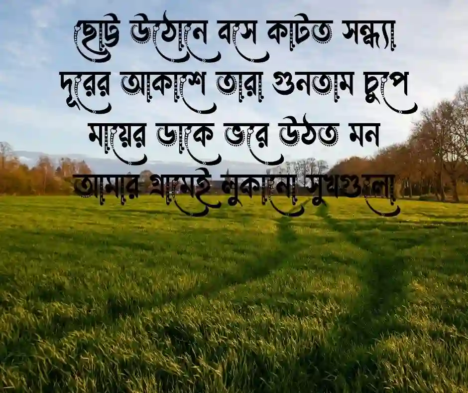 নিজের গ্রাম নিয়ে কবিতা