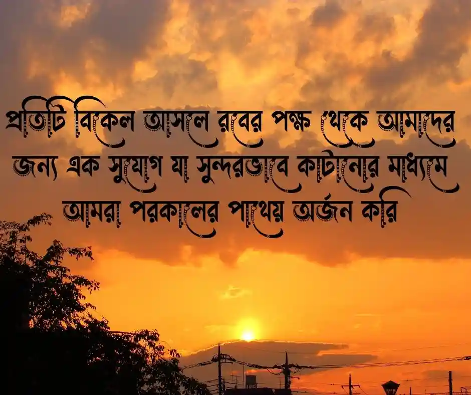 বিকেল নিয়ে ইসলামিক ক্যাপশন