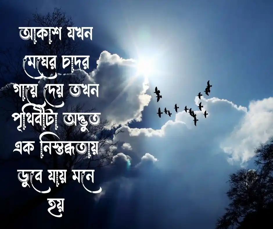 মেঘলা আকাশ নিয়ে ক্যাপশন