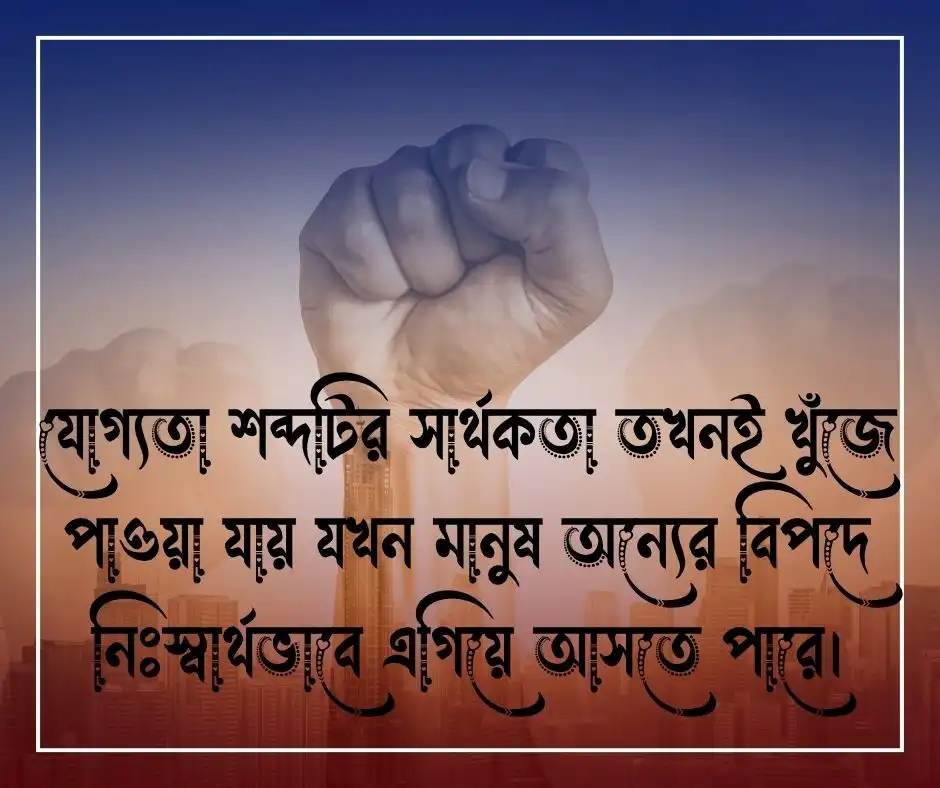 যোগ্যতা নিয়ে উক্তি