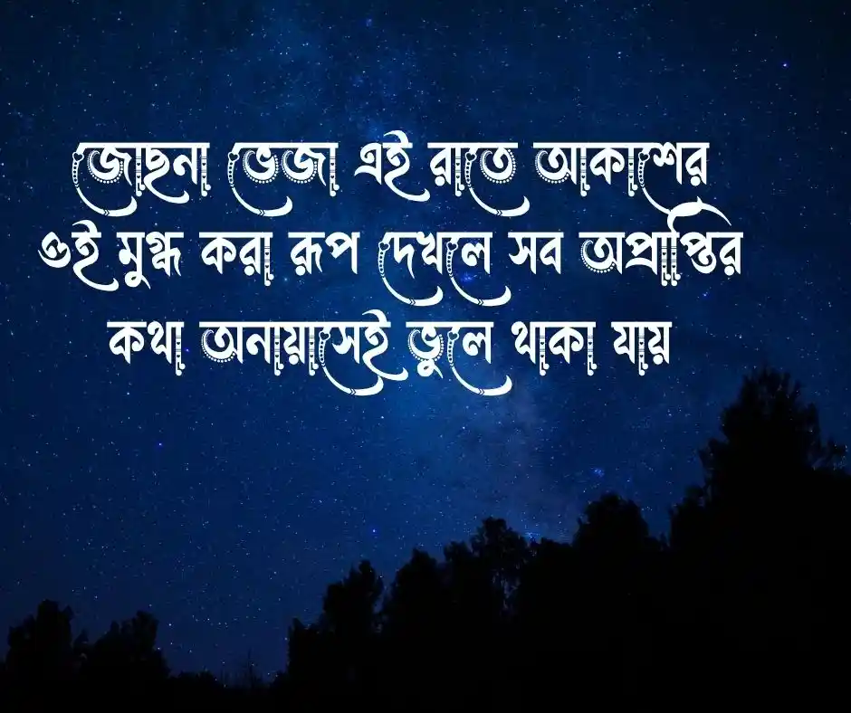 রাতের আকাশ নিয়ে ক্যাপশন