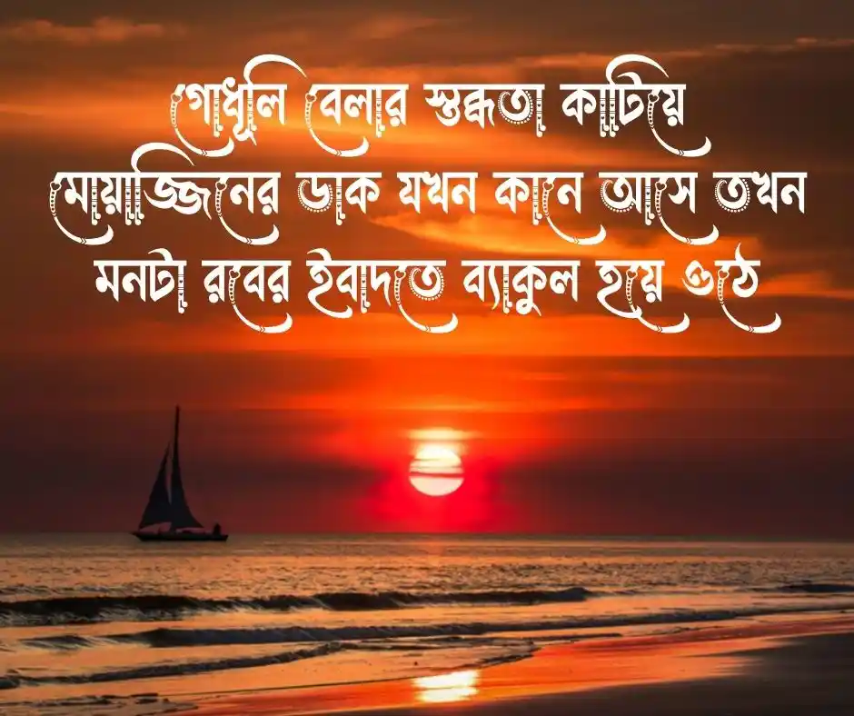 শুভ সন্ধ্যা নিয়ে ইসলামিক ক্যাপশন