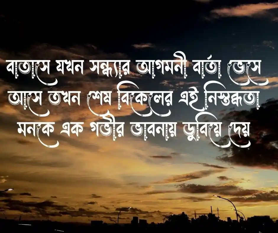 শেষ বিকেল নিয়ে ক্যাপশন
