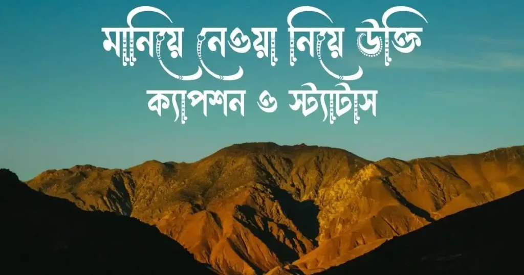 মানিয়ে নেওয়া নিয়ে উক্তি, ক্যাপশন ও স্ট্যাটাস