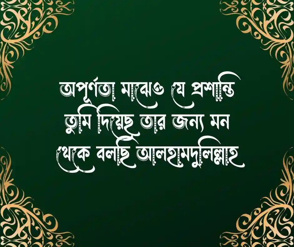 আলহামদুলিল্লাহ নিয়ে স্ট্যাটাস