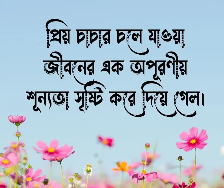 চাচার মৃত্যু নিয়ে স্ট্যাটাস