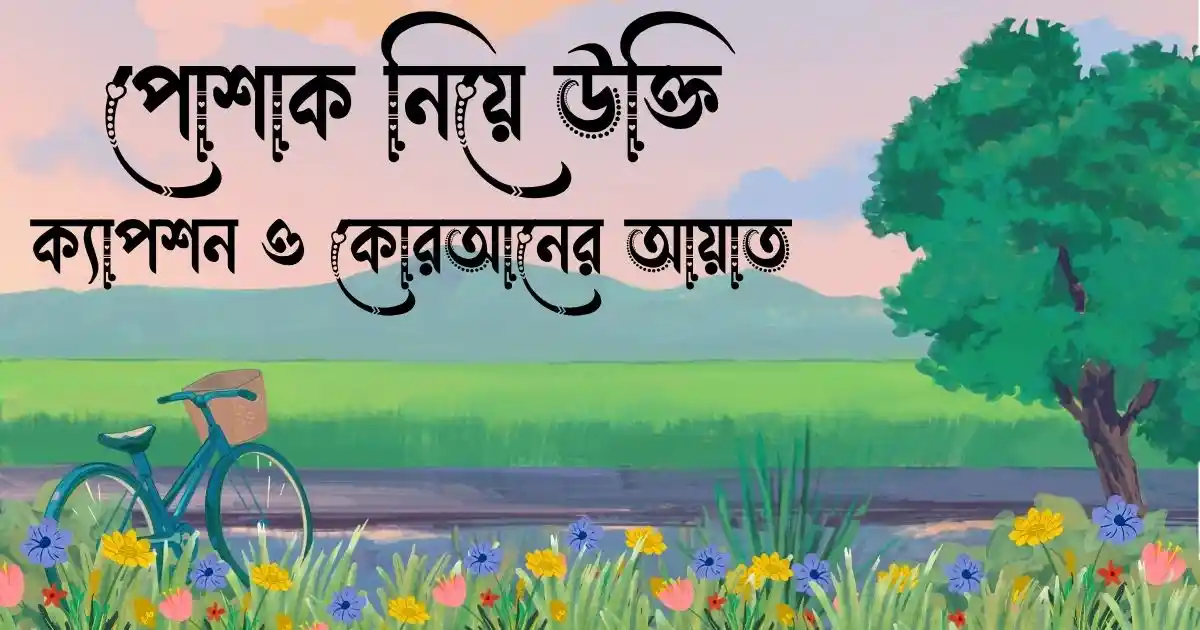 পোশাক নিয়ে উক্তি, ক্যাপশন ও কোরআনের আয়াত