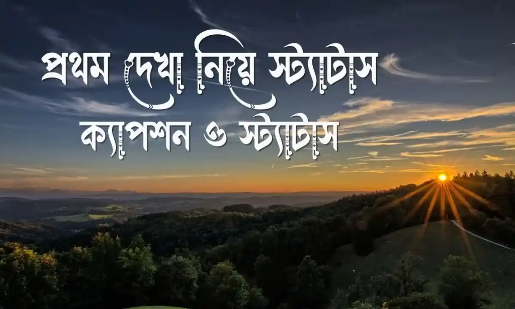 প্রথম দেখা নিয়ে স্ট্যাটাস, ক্যাপশন ও স্ট্যাটাস