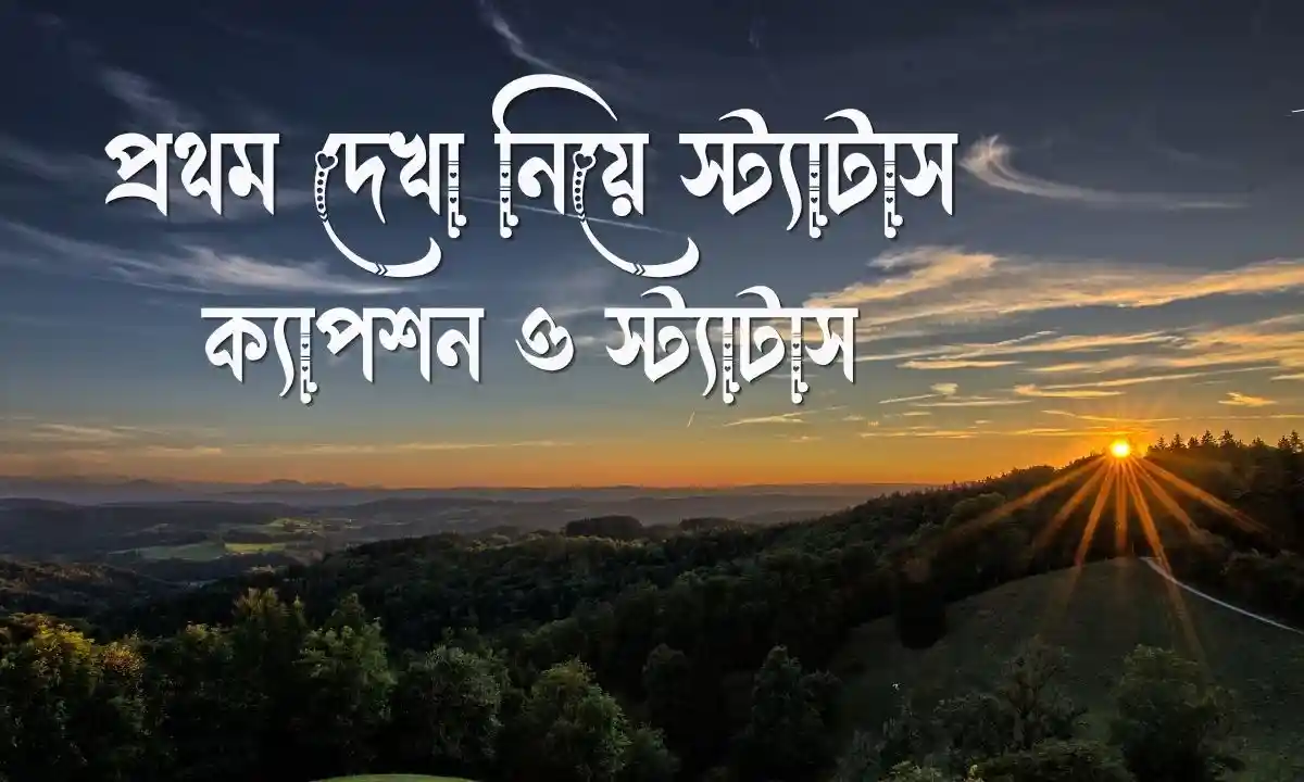 প্রথম দেখা নিয়ে স্ট্যাটাস, ক্যাপশন ও স্ট্যাটাস