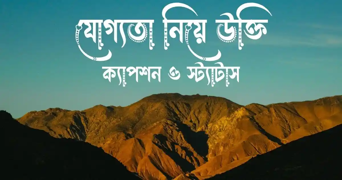 যোগ্যতা নিয়ে উক্তি, ক্যাপশন ও স্ট্যাটাস