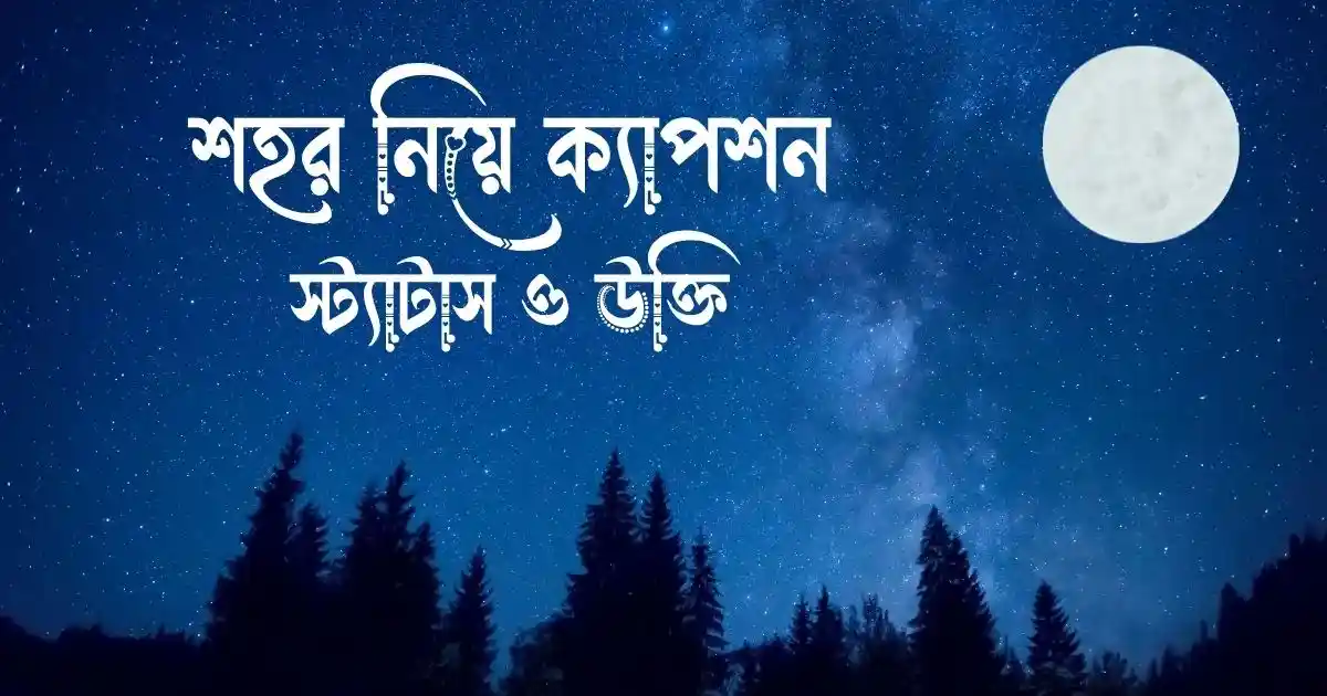 শহর নিয়ে ক্যাপশন, স্ট্যাটাস ও উক্তি