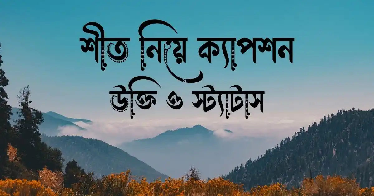 শীত নিয়ে ক্যাপশন, উক্তি ও স্ট্যাটাস