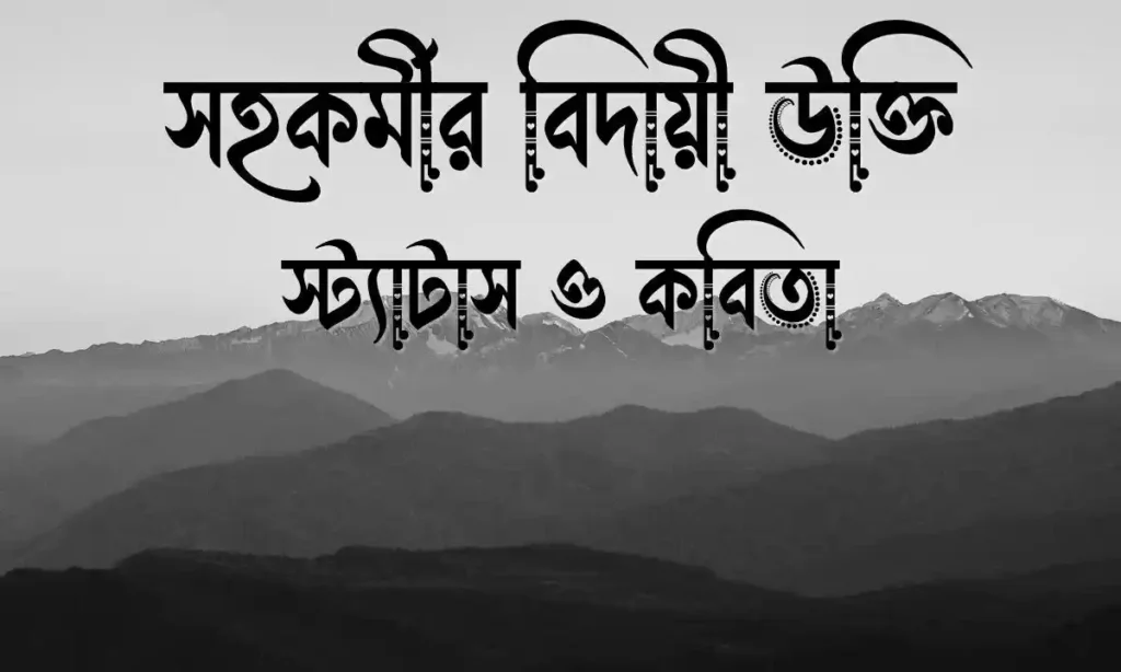সহকর্মীর বিদায়ী উক্তি, স্ট্যাটাস ও কবিতা