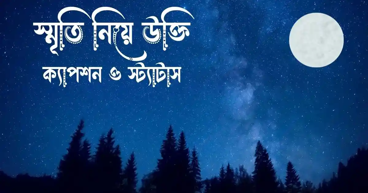 স্মৃতি নিয়ে উক্তি, ক্যাপশন ও স্ট্যাটাস