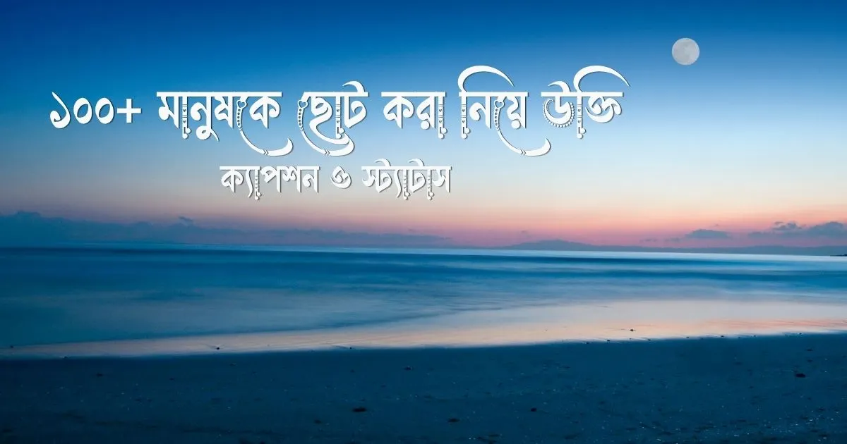 মানুষকে ছোট করা নিয়ে উক্তি, ক্যাপশন ও স্ট্যাটাস