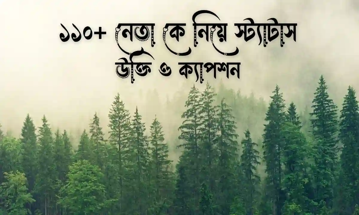 নেতা কে নিয়ে স্ট্যাটাস, উক্তি ও ক্যাপশন