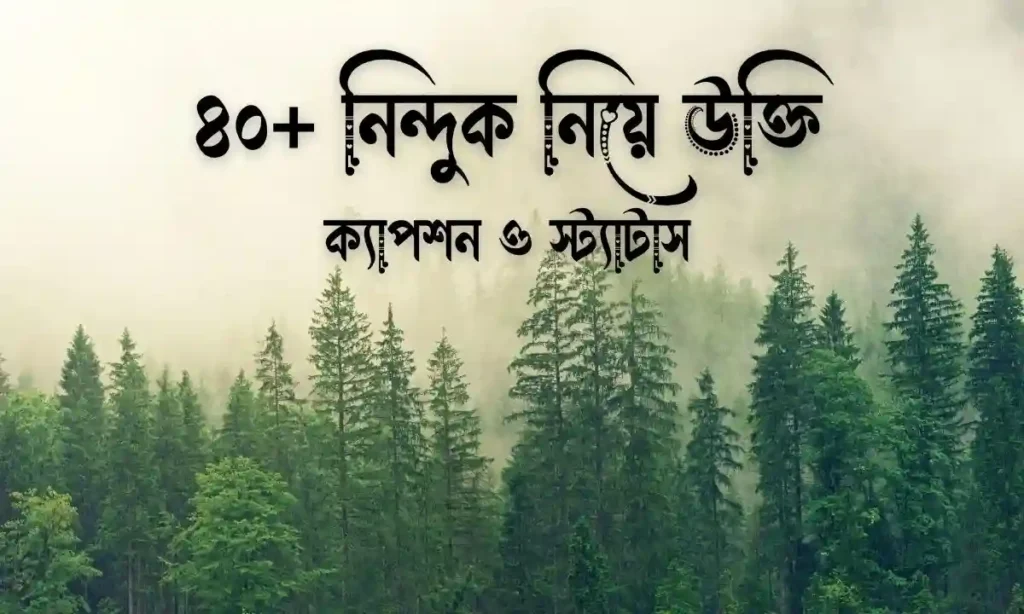 নিন্দুক নিয়ে উক্তি, ক্যাপশন ও স্ট্যাটাস