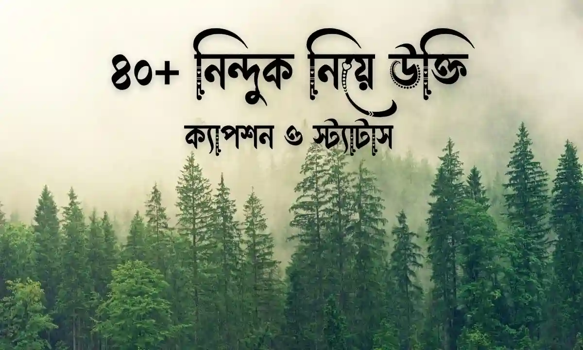 নিন্দুক নিয়ে উক্তি, ক্যাপশন ও স্ট্যাটাস