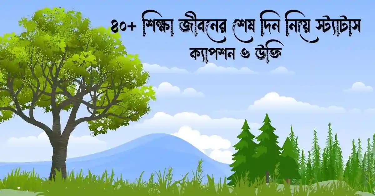 শিক্ষা জীবনের শেষ দিন নিয়ে স্ট্যাটাস, ক্যাপশন ও উক্তি