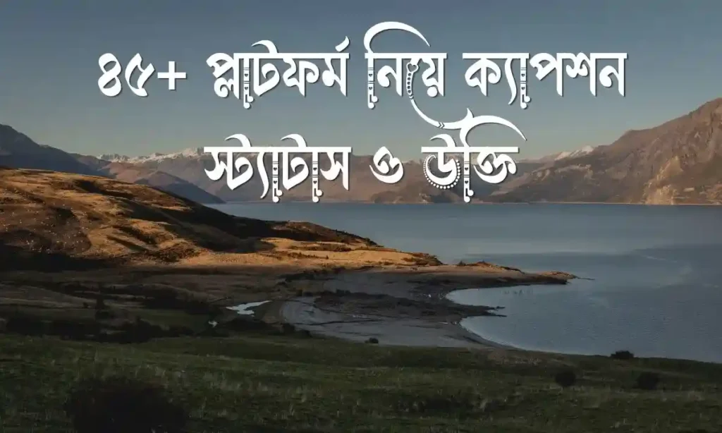 ৪৫+ প্লাটফর্ম নিয়ে ক্যাপশন, স্ট্যাটাস ও উক্তি