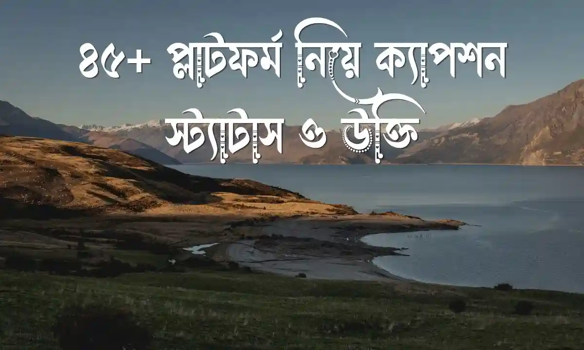 ৪৫+ প্লাটফর্ম নিয়ে ক্যাপশন, স্ট্যাটাস ও উক্তি