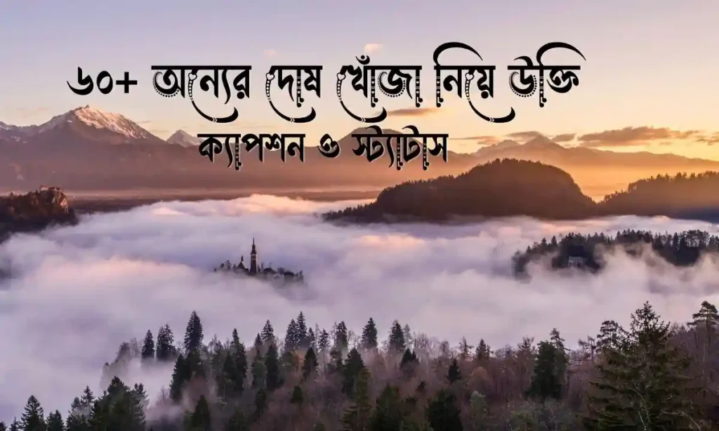 অন্যের দোষ খোঁজা নিয়ে উক্তি, ক্যাপশন ও স্ট্যাটাস
